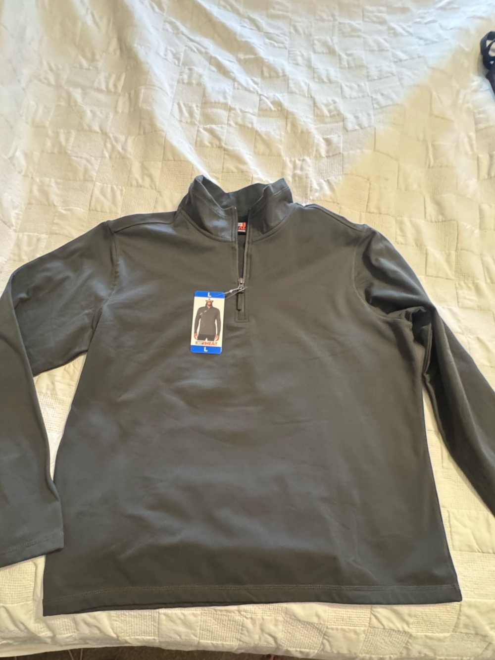 Men's Dark Green Half-Zip Performance Pullover